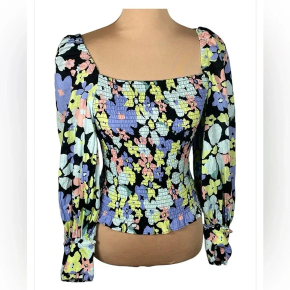 Free People Ariana Printed Top in Retro Combo Size XS - Picture 3 of 13